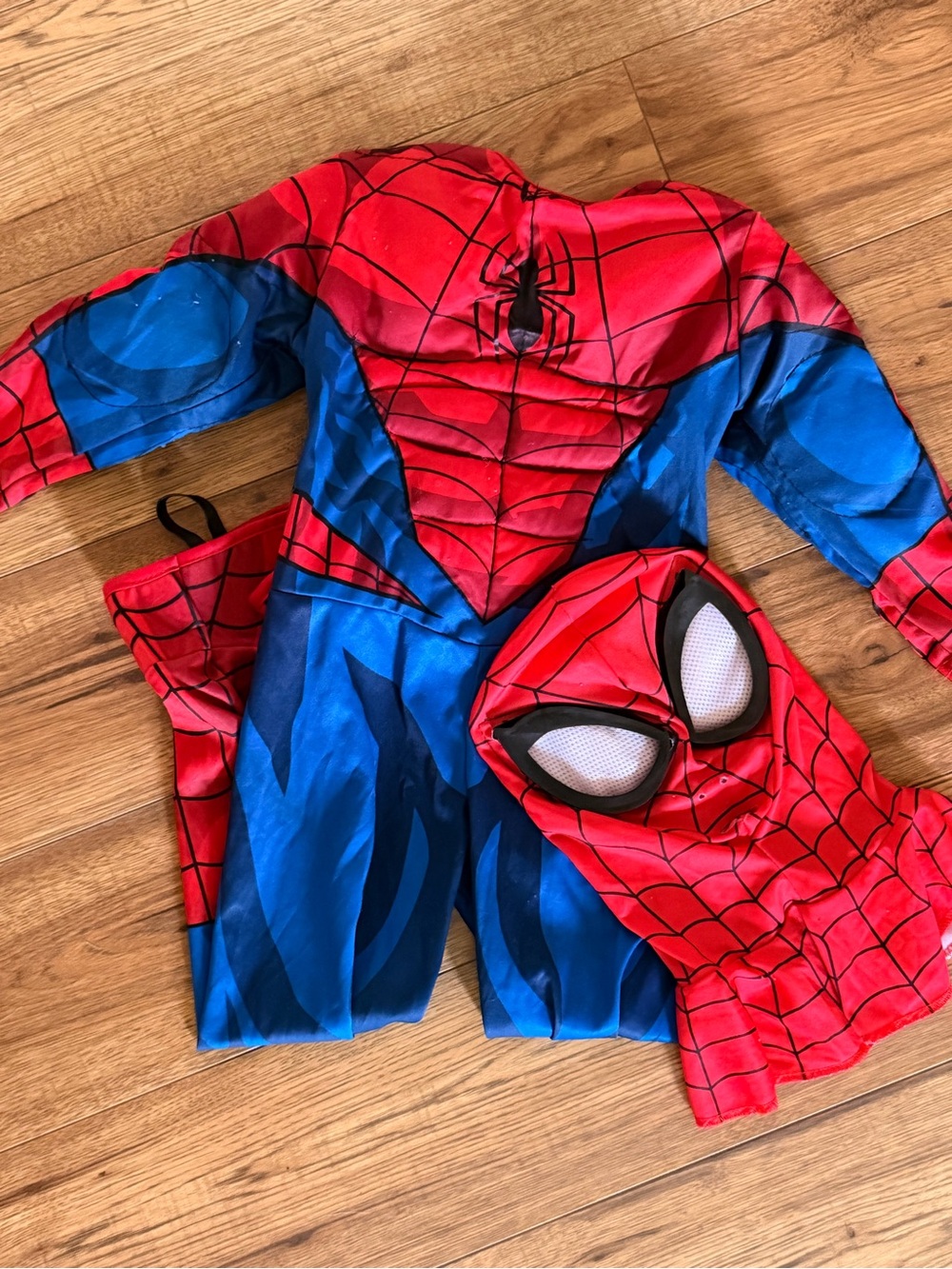 Kids Spider-Man Costume with Mask & Built in Muscles!